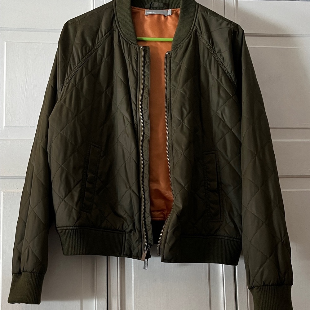 Vince Olive Green Quilted Jacket